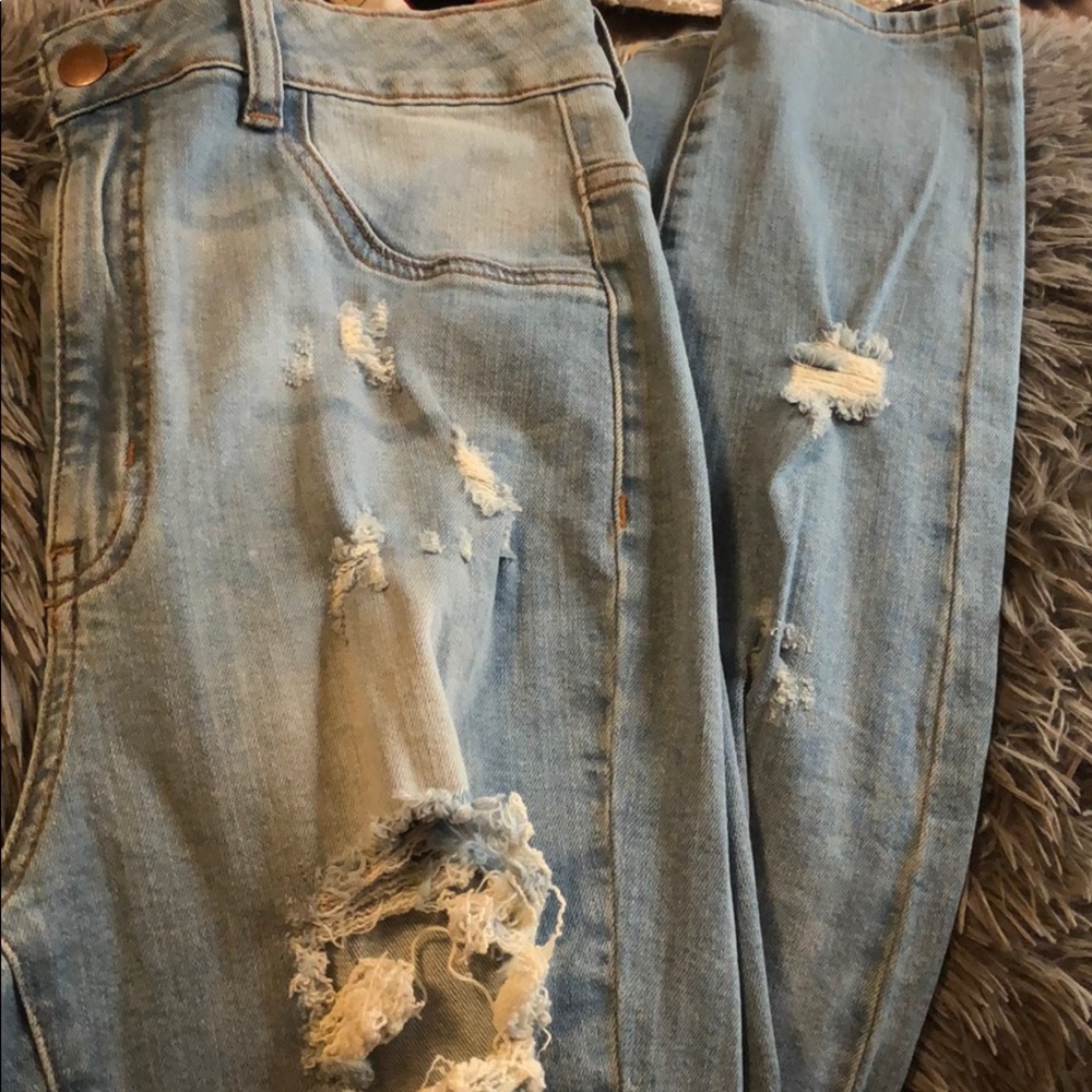 High wasted light washed fashion nova jeans